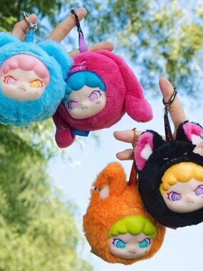 TNTSPACE DORA Music Festival Vinyl Plush Pendant Blind Box Set of 4 NIB